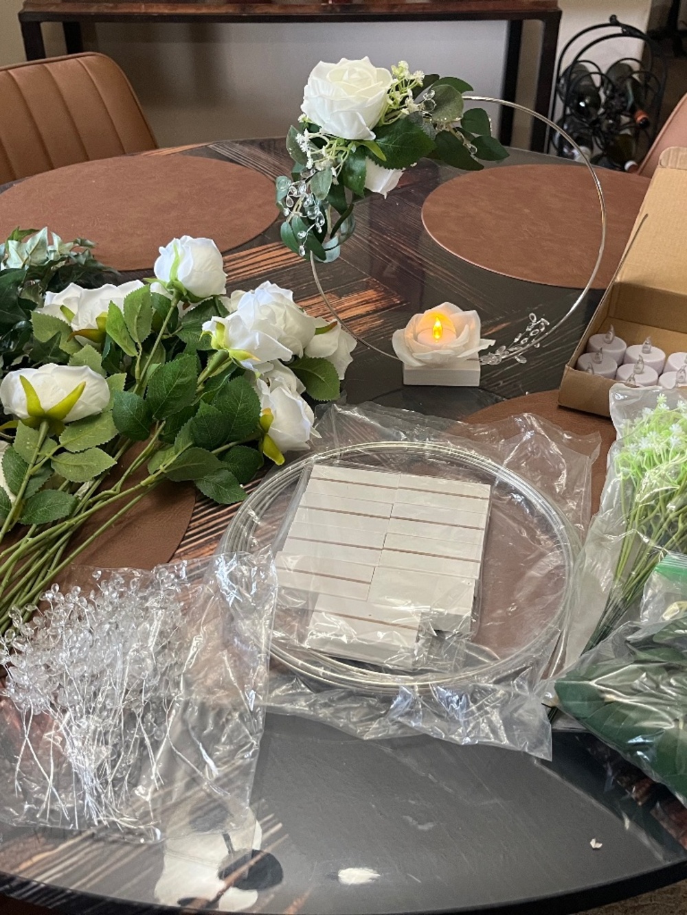 Center Piece Rings, Roses, tea lights, and more - Picture 7 of 7
